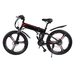 HMEI Folding Electric Mountain Bike HMEI EBike X-3 Electric Bike for Adults Foldable 250W / 1000W 48V Lithium Battery Mountain Bike Electric Bicycle 26 Inch E Bike (Color : Black, Size : 250W Motor)