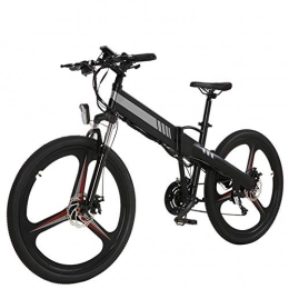 HWOEK Folding Electric Mountain Bike HWOEK Mountain Off-Road Electric Bike, 27 Speed 400W Motor Aluminum Alloy Frame 26 Inch Adults Folding Travel E-Bike Hydraulic Disc Brake 48V Lithium Battery