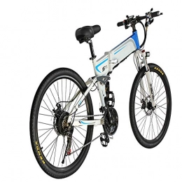 KT Mall Bike KT Mall Mens Mountain Bike Ebikes All Terrain with Lcd Display Folding Electronic Bicycle 1000w 7 Speed 48v 14ah Batttery 26 * 4 Inch Electric Bike Full Suspension for Men Adult, Blue