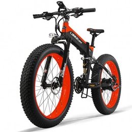 LANKELEISI Folding Electric Mountain Bike LANKELEISI T750 Fat tire Folding Electric Road Bike Mountain ebike with Panasonic 10ah / 48V Lithium Battery 1000W / 48V brushless Motor