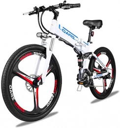 Leifeng Tower Bike Leifeng Tower High-speed 12.8Ah Electric Bike 26 Inch Folding Electric Bicycle 48V 500W 21 Speed Mountain Ebike Aluminum Alloy Frame Bycycle Eletric (Color : White, Size : 500W12.8Ah)