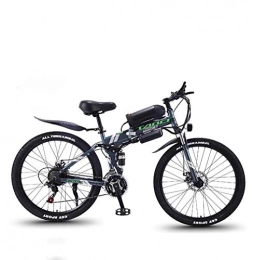 LFEWOZ Folding Electric Mountain Bike LFEWOZ Adult Electric Mountain Bike E-Bike Snow Bikes Removable 36V 10AH Lithium-Ion Battery for Mens Women, Premium Full Suspension 26 Inch