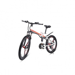 Liangsujian Folding Electric Mountain Bike Liangsujian Adult Off-road Electric Bike 26 Inch 350W 12.8AH Lithium Battery Foldable Mountain Electric Bicycle For Men (Color : M80-White)