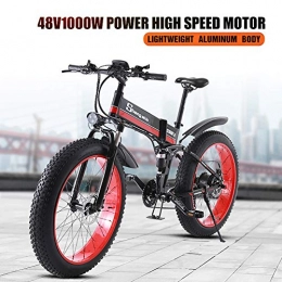 LIU Folding Electric Mountain Bike LIU Electric Bicycle Bike 26inch 4.0Fat Tire Folding Adult Lithium Battery 48v Electric Bike Ebike Mountain Motorcycle Snow E-Bike