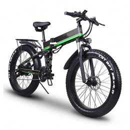 LWL Bike LWL Electric Bikes for Adults E Bike Foldable 1000W 26 Inch Tires 20 MPH Adults Ebike With Removable 48V 12.8Ah Battery Waterproof Mountain Electric Bike (Color : Green)