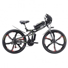 MSM Furniture Bike MSM Furniture 26inch Wheel Men's Electric Mountain Bikes, Foldable Lithium-ion Battery Ebike Mountain Bike, E-Bike For Adults Outdoor Cycling Black 350w 48v 20ah 250km 155mile