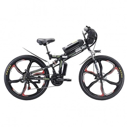 MSM Furniture Bike MSM Furniture 26inch Wheel Men's Electric Mountain Bikes, Foldable Lithium-ion Battery Ebike Mountain Bike, E-Bike For Adults Outdoor Cycling Black 350w 48v 8ah 80km 50mile