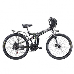 MSM Furniture Bike MSM Furniture Electric Bike Mountain Bikes For Adults, Folding Portable Lithium-ion Batter Ebikes, 26 Inch Wheel 21 Speed E-Bike Black 500w 48v 10ah