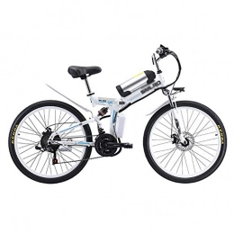 MSM Furniture Bike MSM Furniture Electric Bike Smart Mountain Bike, Folding Ebikes For Adults, 8ah Lithium-ion Batter 3 Riding Modes, Max Speed 20km Per Hour White 350w 48v 8ah