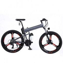 MZBZYU Folding Electric Mountain Bike MZBZYU Electric Mountain Bike, 350W 26'' Electric Bicycle with Removable 36V Lithium-Ion Battery for Adults, 27 Speed Shifter