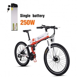 Shengmilo Folding Electric Mountain Bike shengmilo Electric Bike Mountain e Bicycle Folding ebike Adults Mens Lithium Battery 250W 20 Inch Shimano 21 Speed Aluminum Frame Hydraulic Disc Brakes M80(Orange 250W)