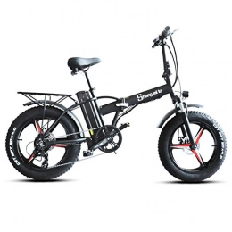 Shengmilo Folding Electric Mountain Bike Shengmilo MX20-PLUS 500W electric bike, 20 inch one-wheel folding Electric Bicycle, Fat Tire Ebike, 48V 15AH, ebike (Black)