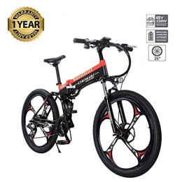 WHYTT Folding Electric Mountain Bike WHYTT 26 Inch Adult Folding Bicycle Lightweight 48V / 14.5AH Electric Mountain Bike, Foldable Adult Double Disc Brake And Full Suspension Mountainbike, Aluminum Alloy Frame Smart Lcd Meter, 27 Speed