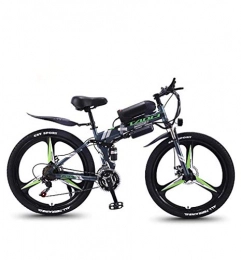 WJSW Bike WJSW Folding Adult Electric Mountain Bike, 350W Snow Bikes, Removable 36V 10AH Lithium-Ion Battery for, Premium Full Suspension 26 Inch Electric Bicycle