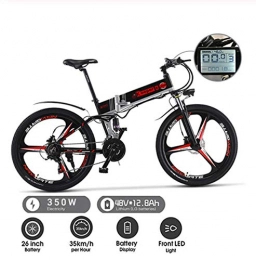 WXJWPZ Folding Electric Mountain Bike WXJWPZ Folding Electric Bike 26 Inch 48V 1000W Fat Tire Mountain Snow Ebike Folding Electric Bicycle, D