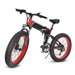 Xcmenl Folding Electric Mountain Bike Xcmenl Folding Electric Bikes for Adults, 26'' Electric Mountain Bikes, 500W 48V 10Ah Folding 4'' Fat Tire Snow Bike 7 Speed E-Bike Pedal Assist Lithium Battery with 3 Riding Modes