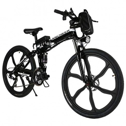 yichengshangmao Folding Electric Mountain Bike yichengshangmao 27-speed foldable electric disc brake mountain bike lithium ion battery shockproof disc brake electric bicycle