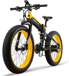 ZJZ Bike ZJZ 48V 10AH 500W Engine New All-Round Electric Bike 26 '' 4.0 Wholesale tire Electric Bike 27-Speed Snow Mountain Folding Electric Bike Adult Female / Male with Anti-Theft Device