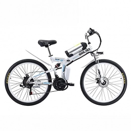 ZOSUO Folding Electric Mountain Bike ZOSUO 500W Motor Foldable Bicycle Electric Bike Powered Mountain Bicycle 26" Tire 20MPH Adult Ebike 48V8ah Removable Lithium Battery Shimano 21 Speed Outdoor Mountain Biking