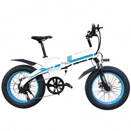 ZXCVB Bike ZXCVB Electric Bicycle Folding Snowmobile ATV Mountain Bike Double Disc Brake 36V20 Inch, Bluewhite