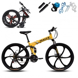 Aquila Folding Mountain Bike 22 Inch 24 Inch Mountain Bike Speed Double Brake Off-Road Racing AQUILA1125 (Color : 26 inches)