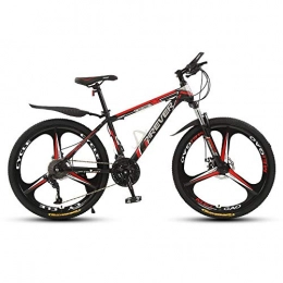 DKZK Bike 24 / 26 Inch Mountain Bikes, High Carbon Steel Hard Tail Mountain Bike Men'S And Women'S Double Disc Brake Hard Tail Mountain Bike 21 / 24 / 27 / 30 Speed