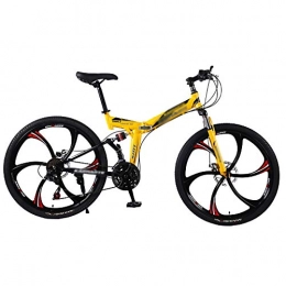 Allround Helmets Bike 24 * 26 Inch Suspension MTB Bike, Adults Men and Women Folding Mountain Bike High carbon steel soft tail shock absorber frame Mechanical disc brake 21 * 24 * 27 Speed D, 24in27Speed