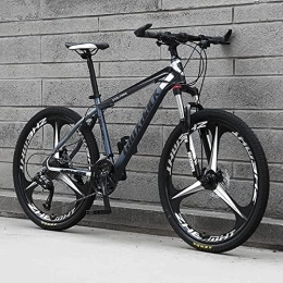 KOSFA Folding Mountain Bike 26 Inch Folding Mountain Bikes, 21 / 24 / 27 / 30 Speed MTB Bikes Full Suspension Anti-Slip Men's Bicycle, B, 24 Speed