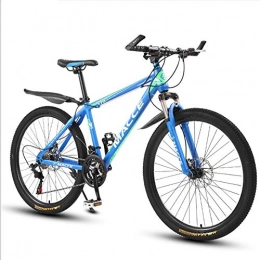 WXX Folding Mountain Bike 26 Inch Mountain Bike 24 / 27 Variable Speed Off-Road Men And Women Bicycle Double Disc Brake Outdoor Sports Mountain Bike (Multiple Colors), Blue, 24 speed