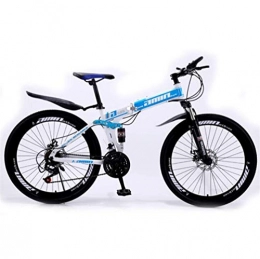 WJSW Bike 260inch Wheel Folding Mountain Bicycle Bike, Sports Leisure Off Road Bike For Adults (Color : Blue, Size : 27 speed)