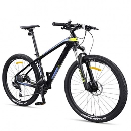 DJYD Folding Mountain Bike 27.5 Inch Adult Mountain Bikes, Ultra-Light Carbon Fiber Frame Mountain Trail Bike, Dual Disc Brake Men Women Hardtail Mountain Bicycle, Yellow, 27 Speed FDWFN