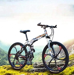 Abrahmliy Folding Mountain Bike Abrahmliy Mountain Bike for Women And Men High Carbon Steel Frame 26 Inch Wheels Dual Suspension Folding Bicycle Steel Disc Brake-Black_27 speed