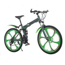 Altruism Folding Mountain Bike ALTRUISM Mountain Bikes 26 Inch Folding Bicycle 21 Speed Mens Bike With Disc Brakes Bikes For Womens (ArmyGreen)