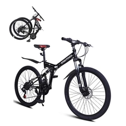 Generic Folding Mountain Bike Bicycle Adult Road Bikes Mountain Bikes26 Inch Folding Mountain Bike s Folding Bikes for Men Women 21 Speed Full Suspension Disc Brakes Cruiser Bicycles Trek MTB Adult Tricycle