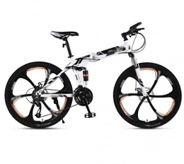 NOLOGO Bike Bicycle Mountain Folding Bike For Adult, 24" 21-speed Variable-speed Mountain Bike, Double Shock-absorbing Double Disc Brake Student MTB Racing, Road / Flat Ground / Work Universal Bicycles