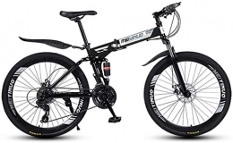 Bike Bike Bike Folding Mountain 21 Speeds Shimono Shifter Full Suspension With Suspension Fork Disc Brake Aluminium Frame For Men 0718 (Color : 40knives)