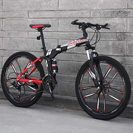 CPY-EX Folding Mountain Bike CPY-EX Mountain Bike, Folding Mountain Bike 21 / 24 / 27 Speed Bicycle Full Suspension MTB Foldable Frame 26" 3 / 6 / 10 Spoke Wheels, A3, 24