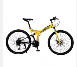 Dafang Folding Mountain Bike Dafang 24 inch lightweight mini folding bike small portable mountain bike road bike 24 speed bicycle adult student-yellow