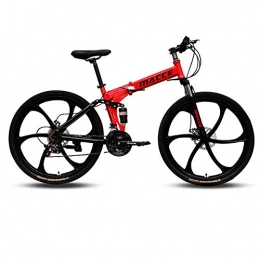 Dafang Bike Dafang Mountain bike 27 speed bike mountain folding bike 26 inch variable speed double shock absorber bike-Six knives red_24