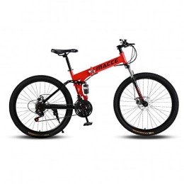 Dafang Bike Dafang Mountain bike 27 speed bike mountain folding bike 26 inch variable speed double shock absorber bike-Spoke wheel red_twenty one