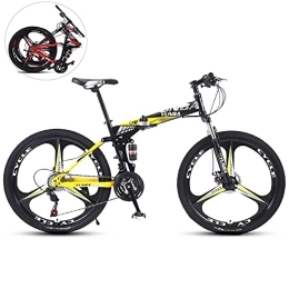 DGHJK Bike DGHJK Folding Mountain Bike 26in Speed, Men Road Bike Disc Brakes Carbon, Outroad MTB Bike Front Suspension Women Boys Adult