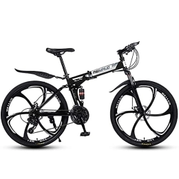 DGHJK Folding Mountain Bike DGHJK Folding Mountain Bike Men 26 Inch, Speed Bicycle Full Suspension MTB Bike, Adult Road Bike Foldable Disc Brakes Women