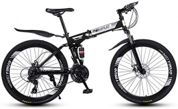 Drohneks Bike Drohneks Mountain Bike, 26" inch Folding Bike Road Bike Double Disc Brakes Folding Mountain Bikes Student Bicycle(21 / 24 / 27speed)