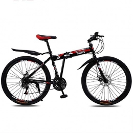 EAHKGmh Folding Mountain Bike EAHKGmh 26 inch Wheels Mountain Bike High Carbon Steel Folding Bicycles Speed Bikes Full Suspension Dual Disc Brakes Mountain Bicycle (Size : 24 speed)