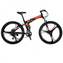 EUROBIKE Folding Mountain Bike Eurobike Mountain Bike 27.5 inch Foldable Mens and Women Adult Bicycle 3 Spoke Wheels