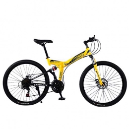 Floweworld Folding Mountain Bike Floweworld Dirt Bike Mountain Bike Exercise Bike Road Bike Mens Bike Girls Bike 24 Inch Lightweight Mini Folding Bike Small Portable Bicycle Adult Student (yellow)