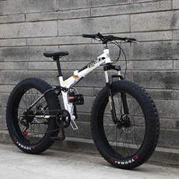 FREIHE Folding Mountain Bike FREIHE Mountain Bikes, 20Inch Fat Tire Hardtail Men's Mountain Bike, Dual Suspension Frame And Suspension Fork All Terrain Mountain Bicycle Adult