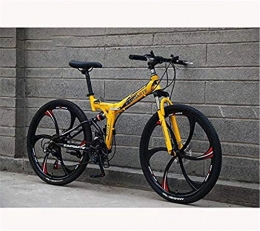 GMZTT Bike GMZTT Unisex Bicycle Folding Mountain Bicycle Bicycle for Men Women Full Suspension MBT Bikes High Carbon Steel Frame with MAQISI Tire / PVC And Aluminum Pedals (Color : A, Size : 24 inch 27 speed)