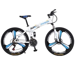 Guoqunshop Folding Mountain Bike Guoqunshop Road Bikes Folding Bike, 26-inch Wheels Portable Carbike Bicycle Adult Students Ultra-Light Portable folding bikes for adults (Color : Blue, Size : 27 speed)