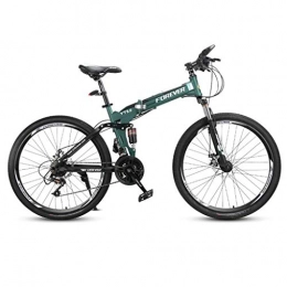 GXQZCL-1 Bike GXQZCL-1 Mountain Bike, Carbon Steel Frame Bicycles, Dual Suspension and Dual Disc Brake, 26inch Spoke Wheels, 24 Speed MTB Bike (Color : A)